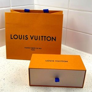 LV box and shopping bag